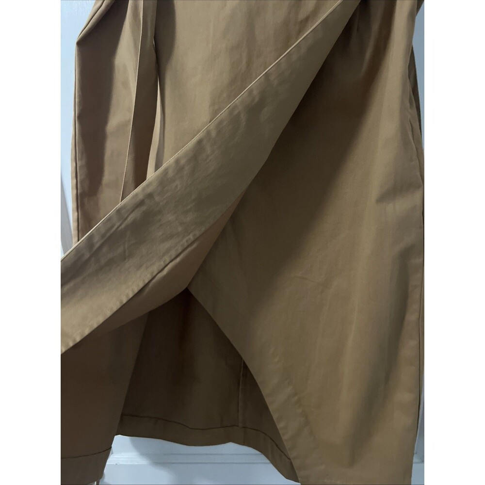 Banana Republic Factory Camel Chino Wrap A- Line Midi Skirt Sz 8 - Picture 4 of 10